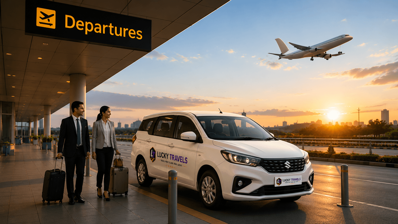 Airport Transfers with Lucky Travels Premium Ertiga